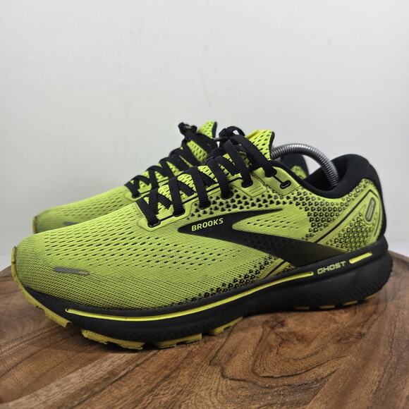 Brooks Ghost 14 Neon Yellow Mens Green Size 10 Low Top Running Shoes 1003691D770 main image 9